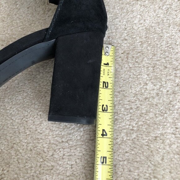 Tommy Hilfiger Womens Black Suede Zip Up Open Toe Block Heeled Sandal Size 8.5 - Picture 10 of 10